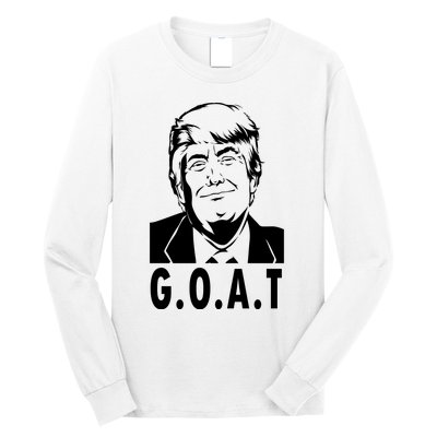 Trump Goat Funny Donald Trump Election Long Sleeve Shirt