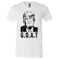 Trump Goat Funny Donald Trump Election V-Neck T-Shirt