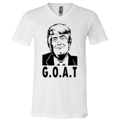 Trump Goat Funny Donald Trump Election V-Neck T-Shirt