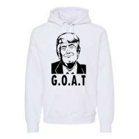 Trump Goat Funny Donald Trump Election Premium Hoodie