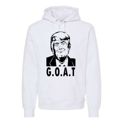 Trump Goat Funny Donald Trump Election Premium Hoodie