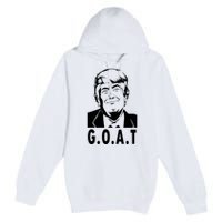 Trump Goat Funny Donald Trump Election Premium Pullover Hoodie