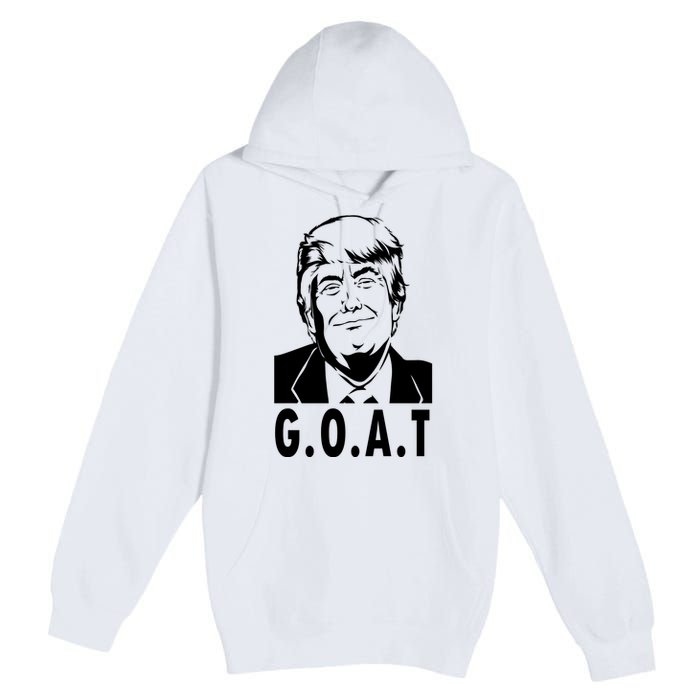 Trump Goat Funny Donald Trump Election Premium Pullover Hoodie