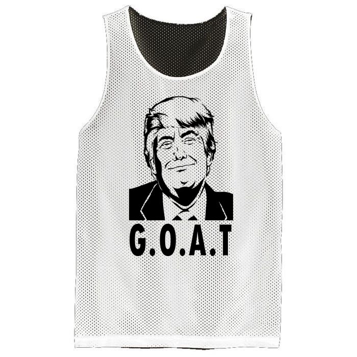 Trump Goat Funny Donald Trump Election Mesh Reversible Basketball Jersey Tank