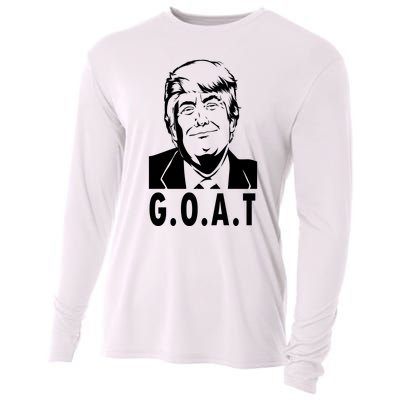 Trump Goat Funny Donald Trump Election Cooling Performance Long Sleeve Crew