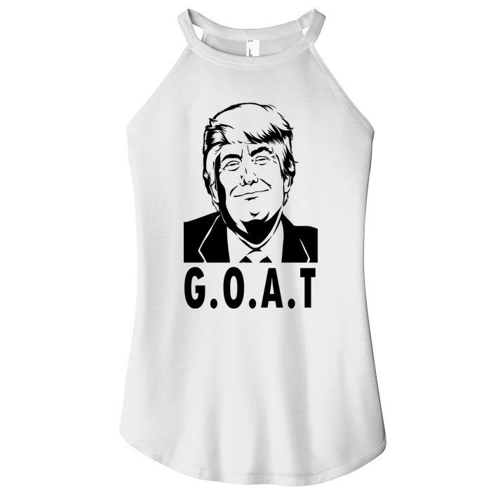Trump Goat Funny Donald Trump Election Women's Perfect Tri Rocker Tank