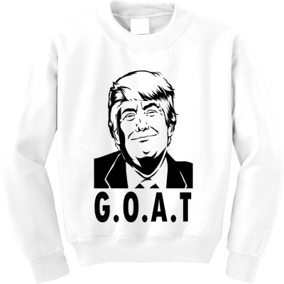 Trump Goat Funny Donald Trump Election Kids Sweatshirt