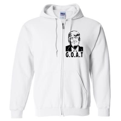 Trump Goat Funny Donald Trump Election Full Zip Hoodie