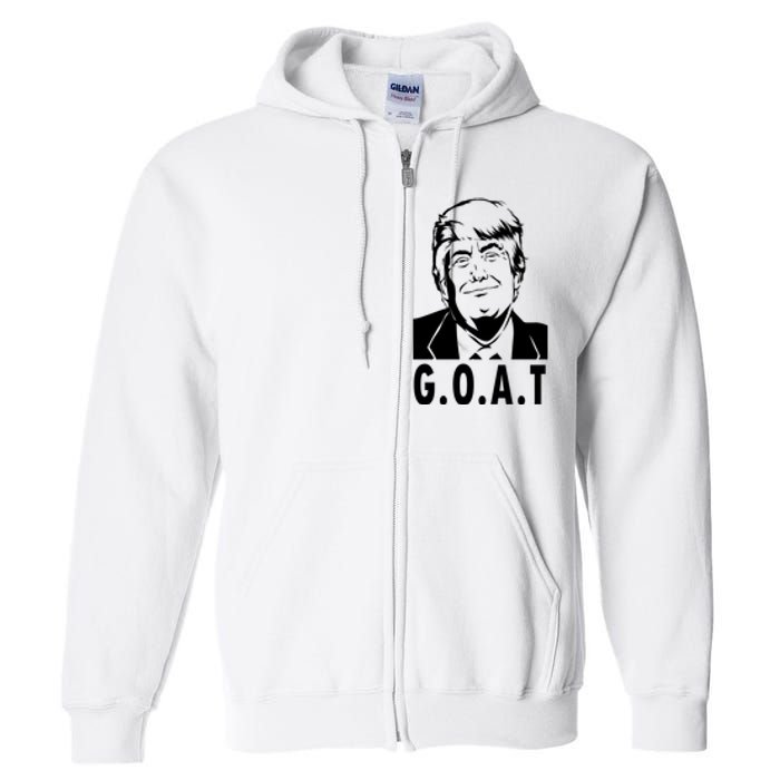 Trump Goat Funny Donald Trump Election Full Zip Hoodie