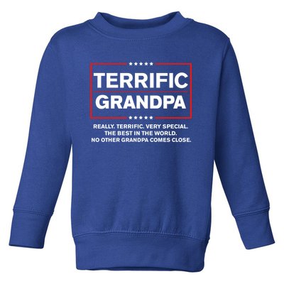 Terrific Grandpa Funny Donald Trump Campaign Style Cute Gift Toddler Sweatshirt