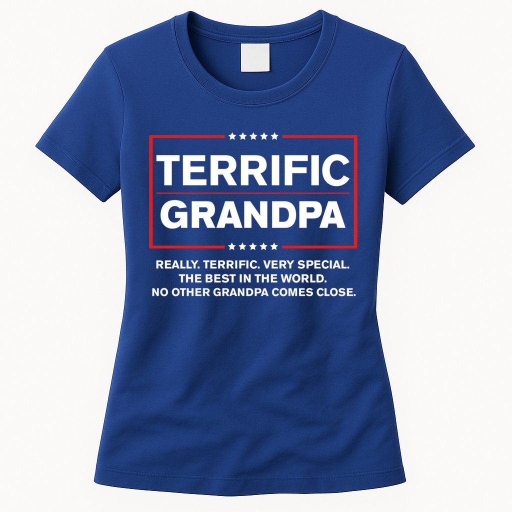 Terrific Grandpa Funny Donald Trump Campaign Style Cute Gift Womens T-Shirt