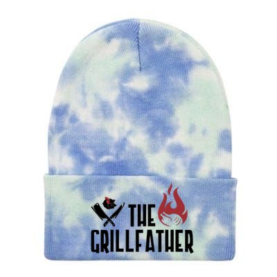 The Grillfather Funny Chef Tie Dye 12in Knit Beanie