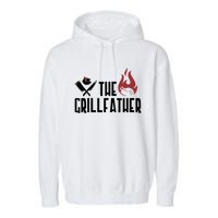 The Grillfather Funny Chef Garment-Dyed Fleece Hoodie