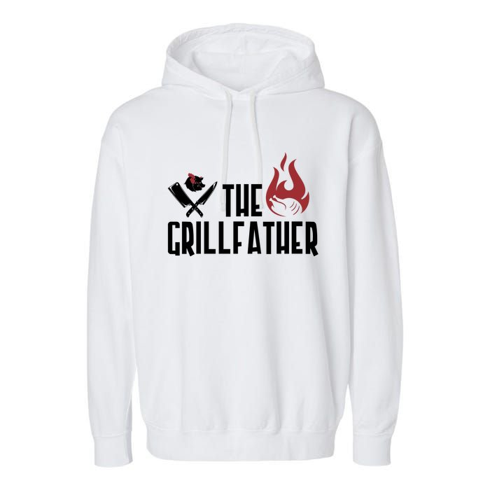 The Grillfather Funny Chef Garment-Dyed Fleece Hoodie