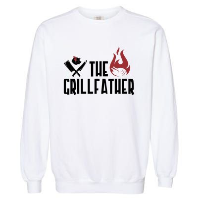 The Grillfather Funny Chef Garment-Dyed Sweatshirt