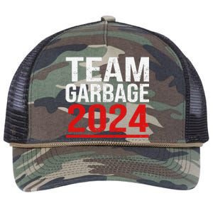 Team Garbage For Trump 2024 Elections 2024 Vote For Trump Gift Retro Rope Trucker Hat Cap