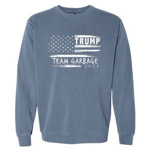 Team Garbage For Trump 2024 Garbage For Trump Vote Trump 2024 Garment-Dyed Sweatshirt