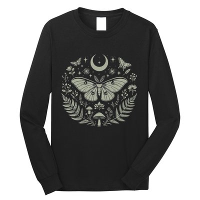 Therian Grunge Fairycore Aesthetic Luna Moth Cottagecore Long Sleeve Shirt