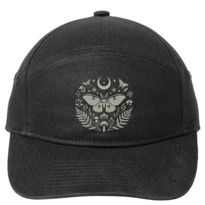 Therian Grunge Fairycore Aesthetic Luna Moth Cottagecore 7-Panel Snapback Hat