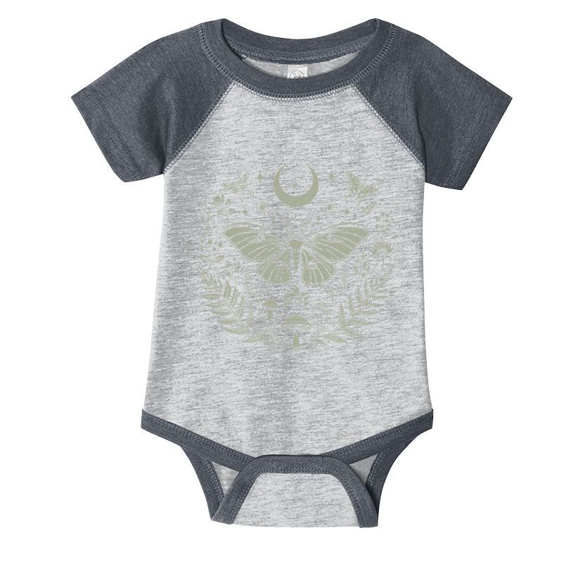 Therian Grunge Fairycore Aesthetic Luna Moth Cottagecore Infant Baby Jersey Bodysuit