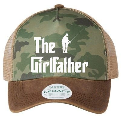 The Girlfather Funny Dad Of Girl Fishing Father And Daughter Legacy Tie Dye Trucker Hat
