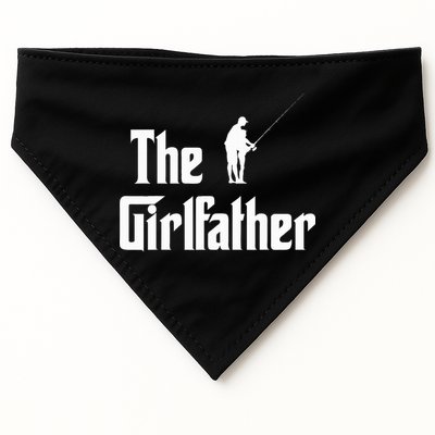The Girlfather Funny Dad Of Girl Fishing Father And Daughter USA-Made Doggie Bandana