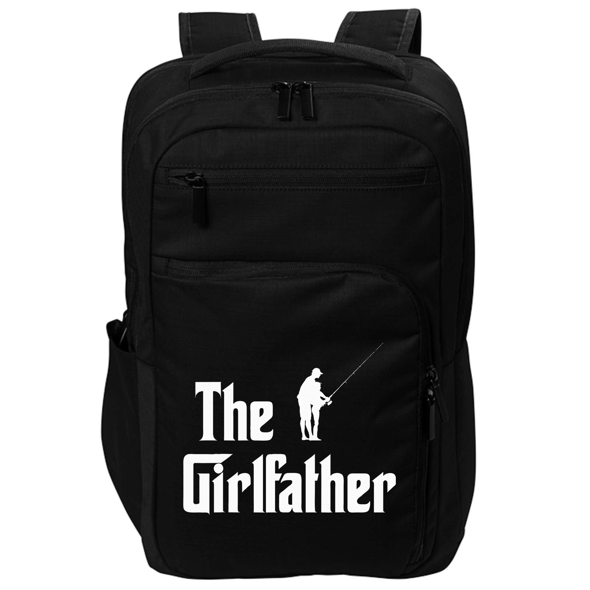 The Girlfather Funny Dad Of Girl Fishing Father And Daughter Impact Tech Backpack