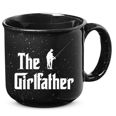The Girlfather Funny Dad Of Girl Fishing Father And Daughter 15oz Campfire Ceramic Mug