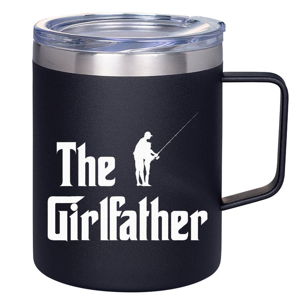 The Girlfather Funny Dad Of Girl Fishing Father And Daughter 12oz Stainless Steel Coffee Mug