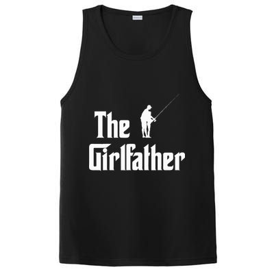 The Girlfather Funny Dad Of Girl Fishing Father And Daughter PosiCharge Competitor Tank