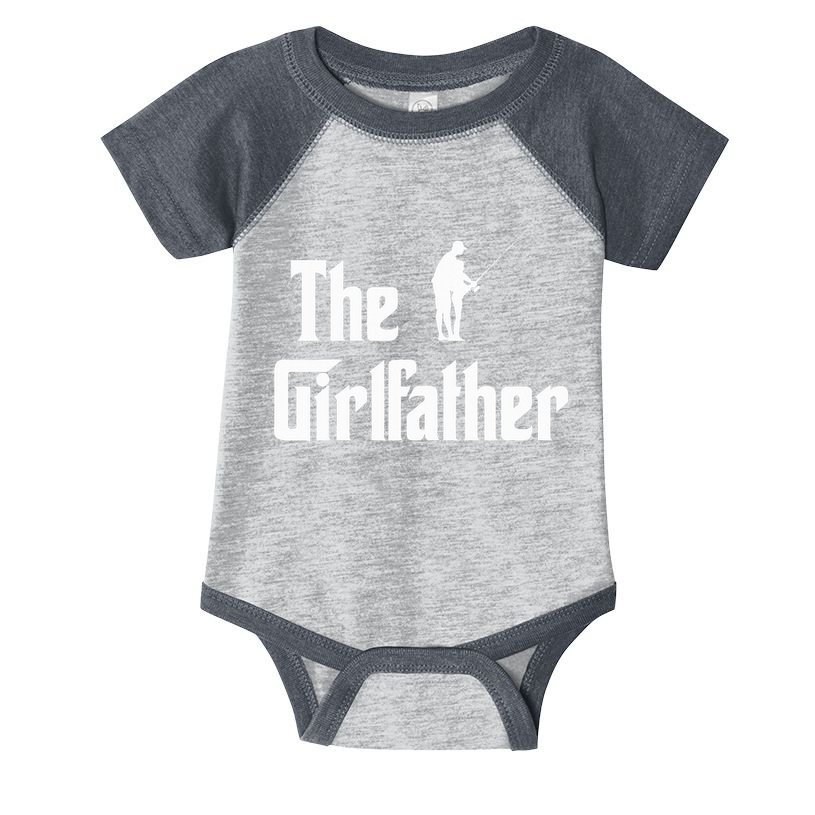 The Girlfather Funny Dad Of Girl Fishing Father And Daughter Infant Baby Jersey Bodysuit