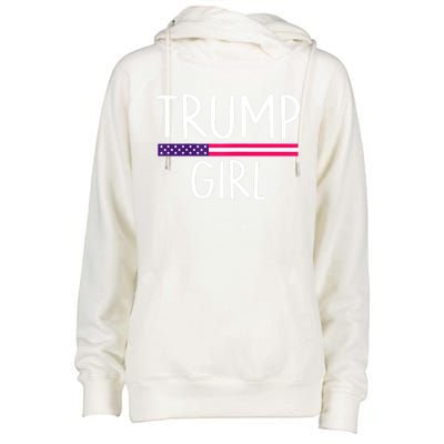 Trump Gift For Women Gift Donald Trump Girl 2020 Gift Womens Funnel Neck Pullover Hood