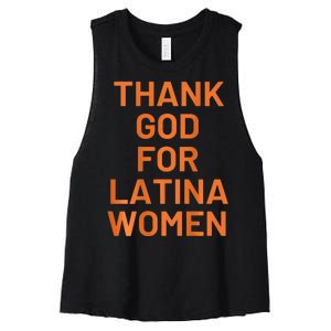 Thank God For Latina Women Women's Racerback Cropped Tank