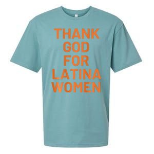 Thank God For Latina Women Sueded Cloud Jersey T-Shirt