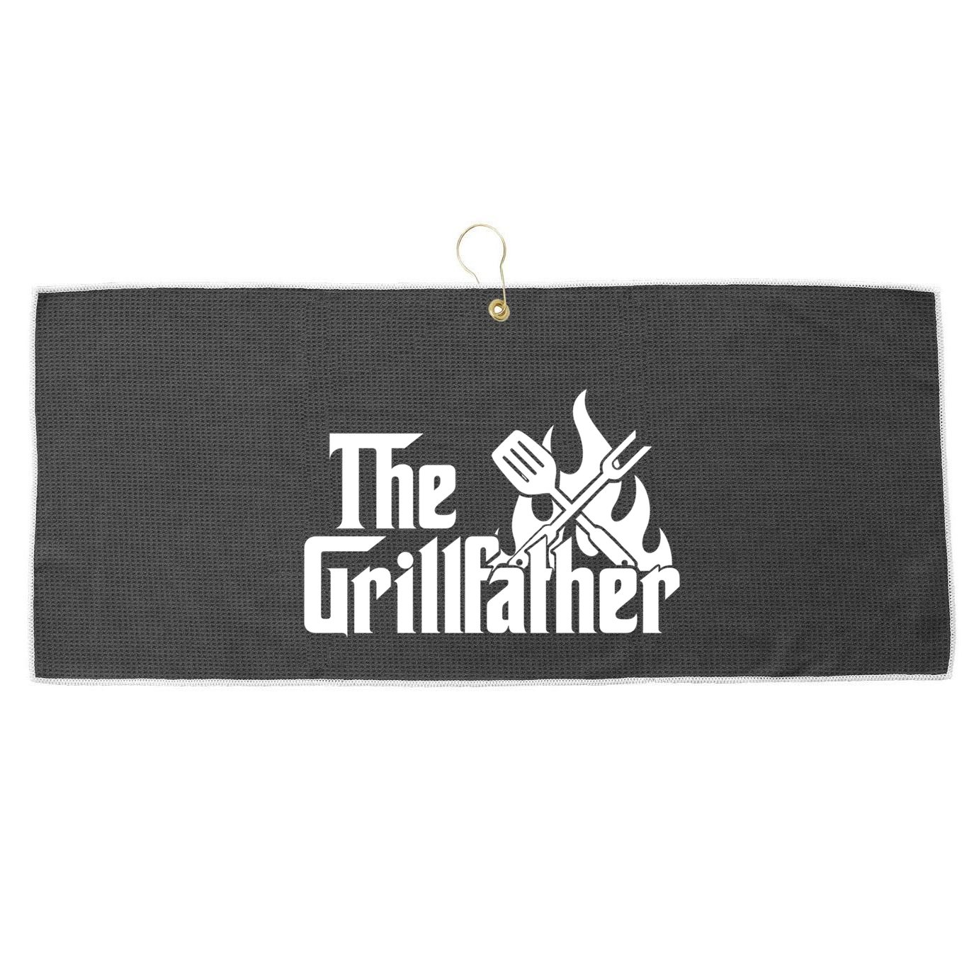 The Grillfather Fire Spatula Meat Fork Retro Movie Parody Gift Large Microfiber Waffle Golf Towel