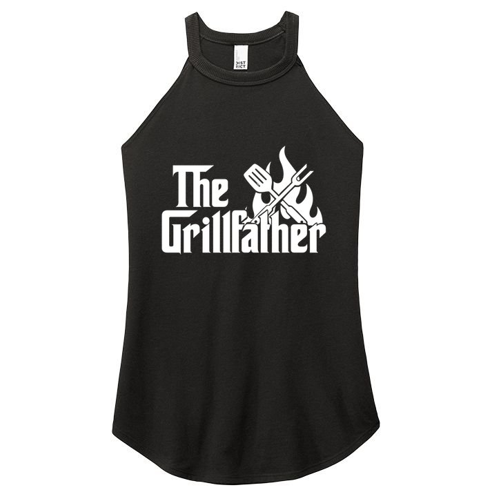 The Grillfather Fire Spatula Meat Fork Retro Movie Parody Gift Women's Perfect Tri Rocker Tank