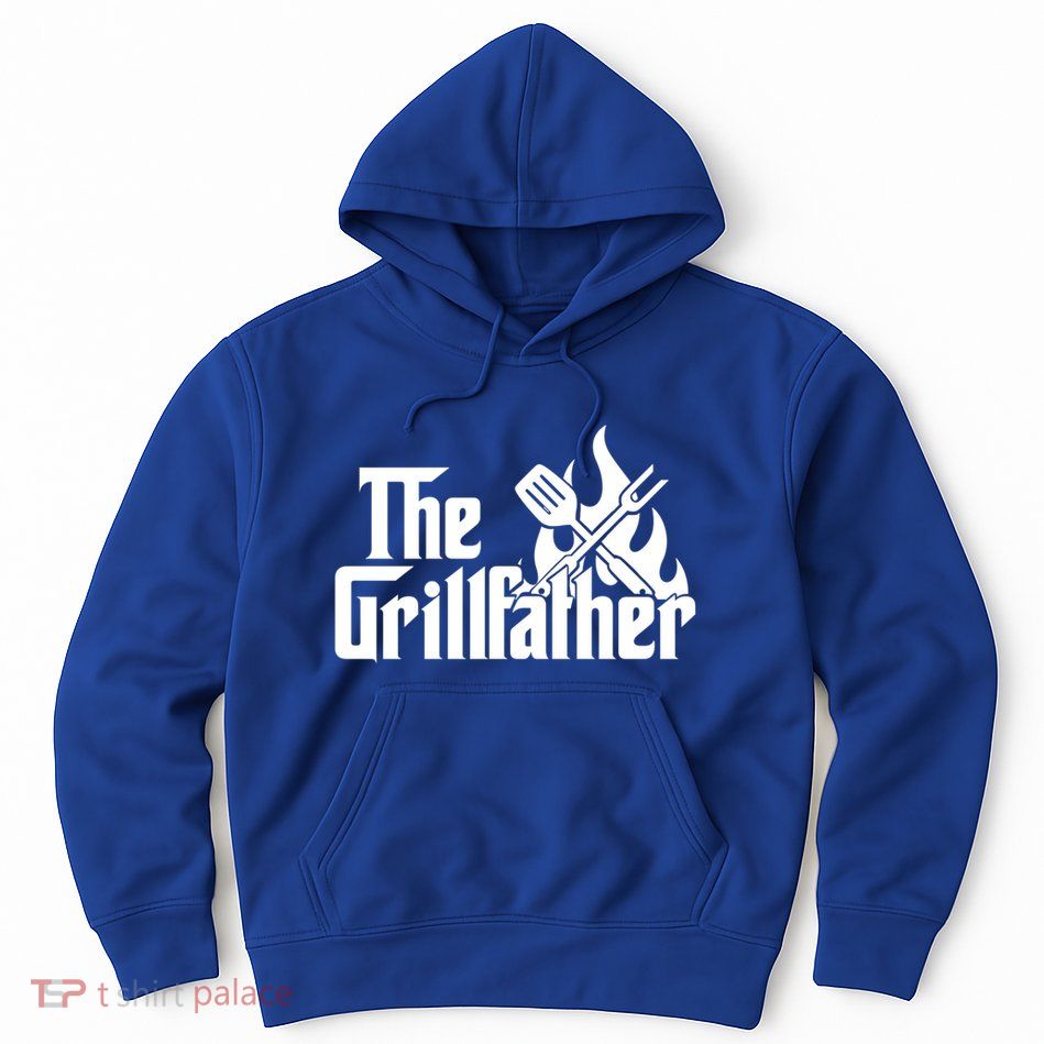 The Grillfather Fire Spatula Meat Fork Retro Movie Parody Gift Hoodie