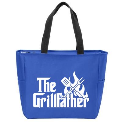 The Grillfather Fire Spatula Meat Fork Retro Movie Parody Gift Zip Tote Bag
