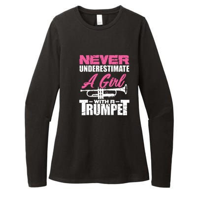 Trumpet Girl Funny Trumpet Player Marching Band Womens CVC Long Sleeve Shirt