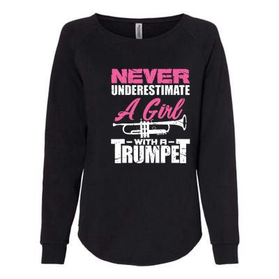 Trumpet Girl Funny Trumpet Player Marching Band Womens California Wash Sweatshirt