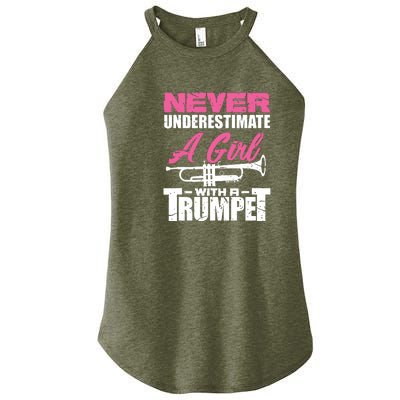 Trumpet Girl Funny Trumpet Player Marching Band Women's Perfect Tri Rocker Tank