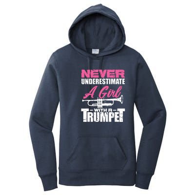 Trumpet Girl Funny Trumpet Player Marching Band Women's Pullover Hoodie