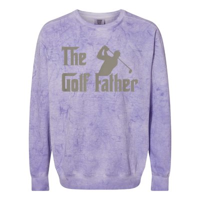 The Golf Father Funny Golfing For Golfer Fathers Day Gift Colorblast Crewneck Sweatshirt