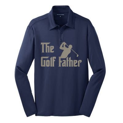 The Golf Father Funny Golfing For Golfer Fathers Day Gift Silk Touch Performance Long Sleeve Polo