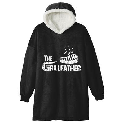 The Grillfather Funny Barbeque Grilling Meaningful Gift Hooded Wearable Blanket