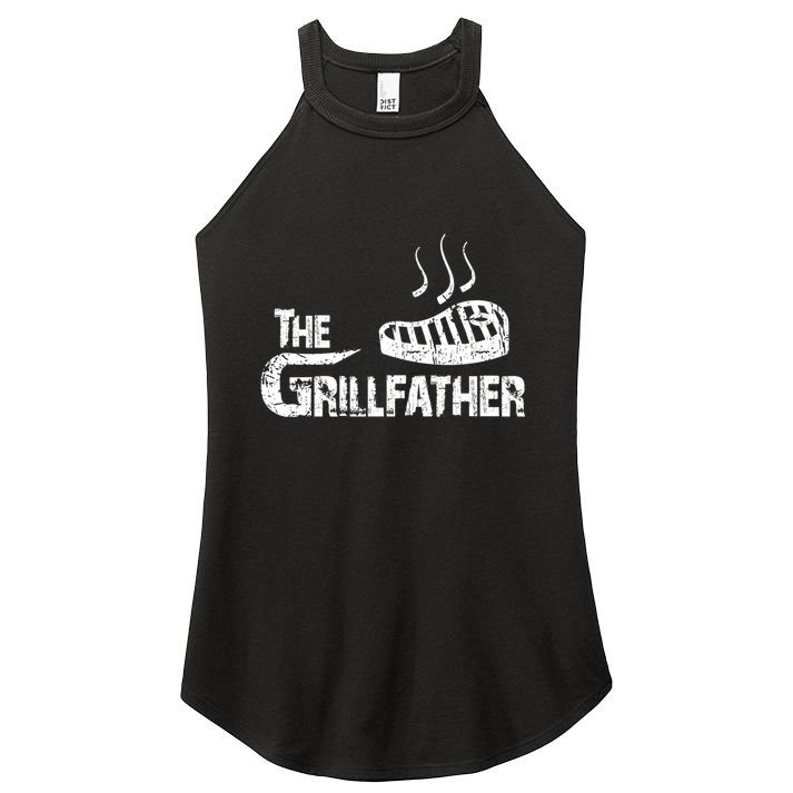 The Grillfather Funny Barbeque Grilling Meaningful Gift Women's Perfect Tri Rocker Tank