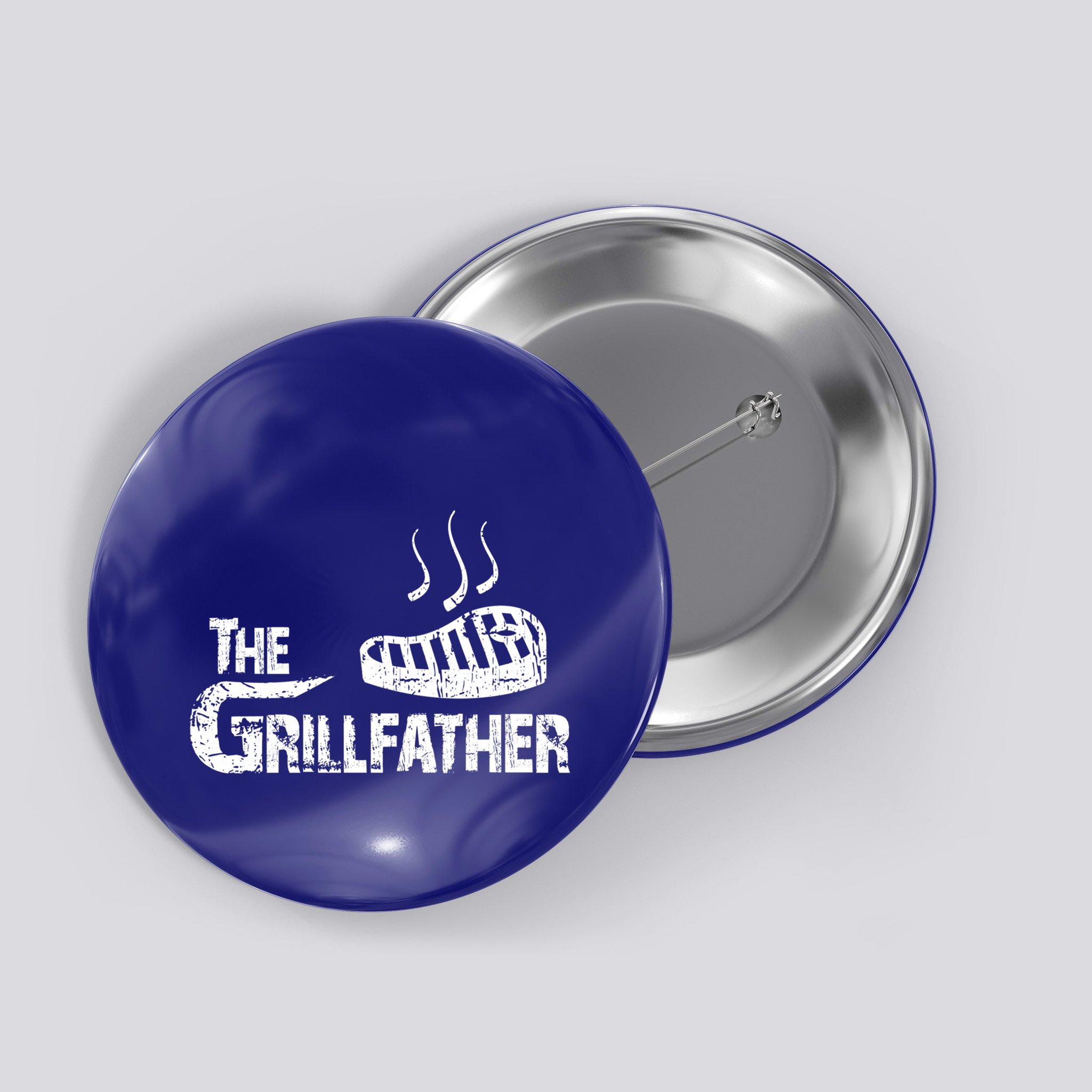 The Grillfather Funny Barbeque Grilling Meaningful Gift Button