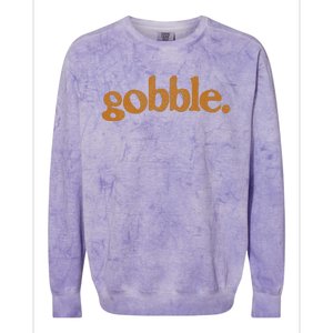 Thanksgiving Gobble Funny Turkey Day Colorblast Crewneck Sweatshirt