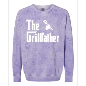 The Grillfather Funny Gift Grilling Griller Bbq Fathers Day Gift Funny Gift Colorblast Crewneck Sweatshirt