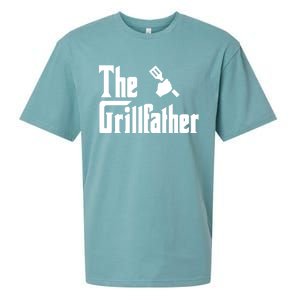 The Grillfather Funny Gift Grilling Griller Bbq Fathers Day Gift Funny Gift Sueded Cloud Jersey T-Shirt